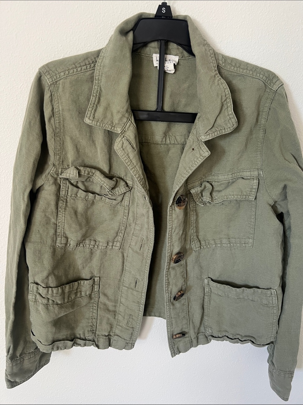 Nicole Miller Olive Green Utility Jacket